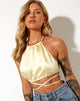 Image of Lovia Crop Top in Satin Buttercream