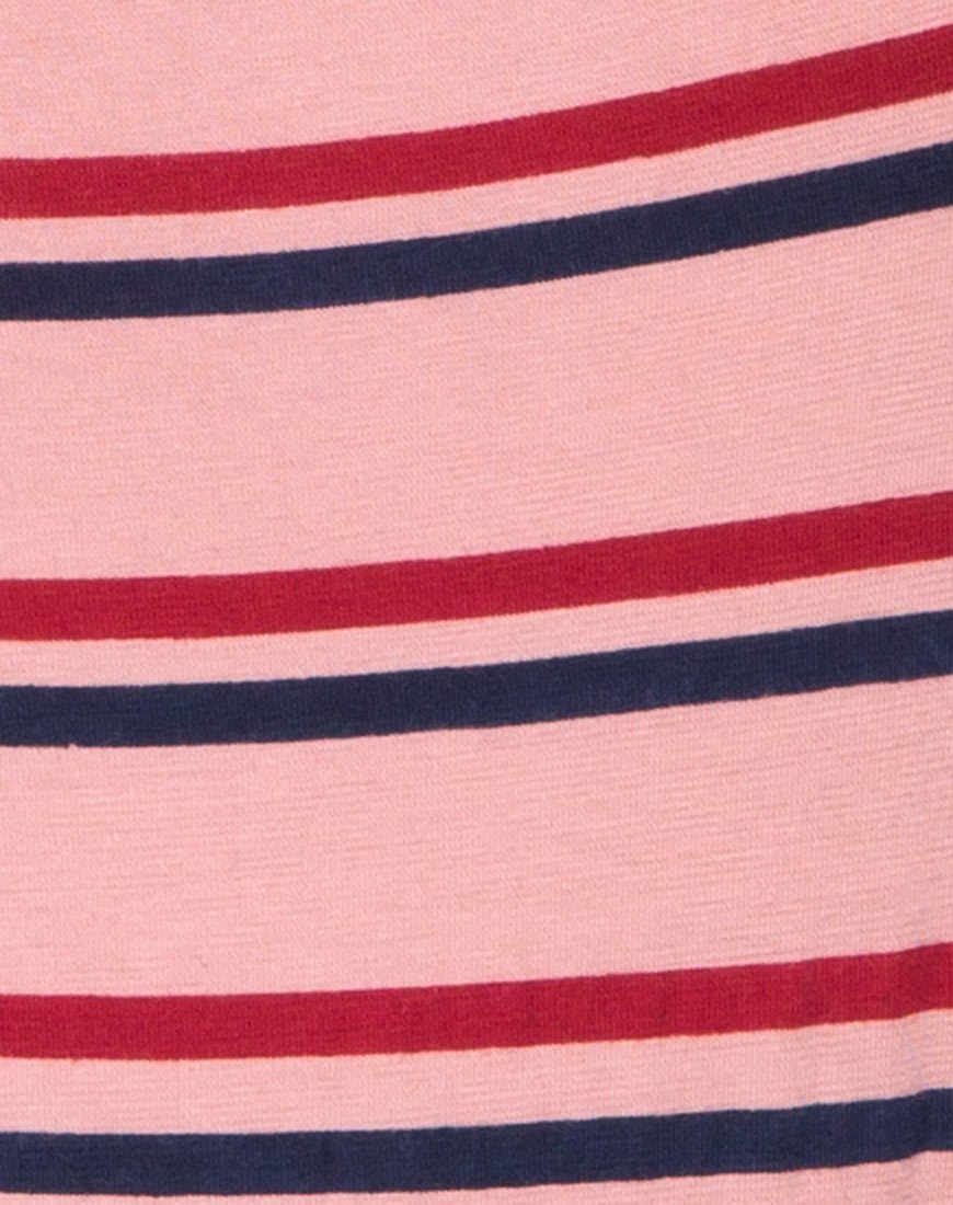 Image of Lucia Bodice in 70s Stripe Pink Horizontal