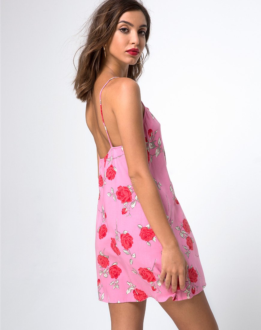 Image of Lura Slip Dress in Candy Rose