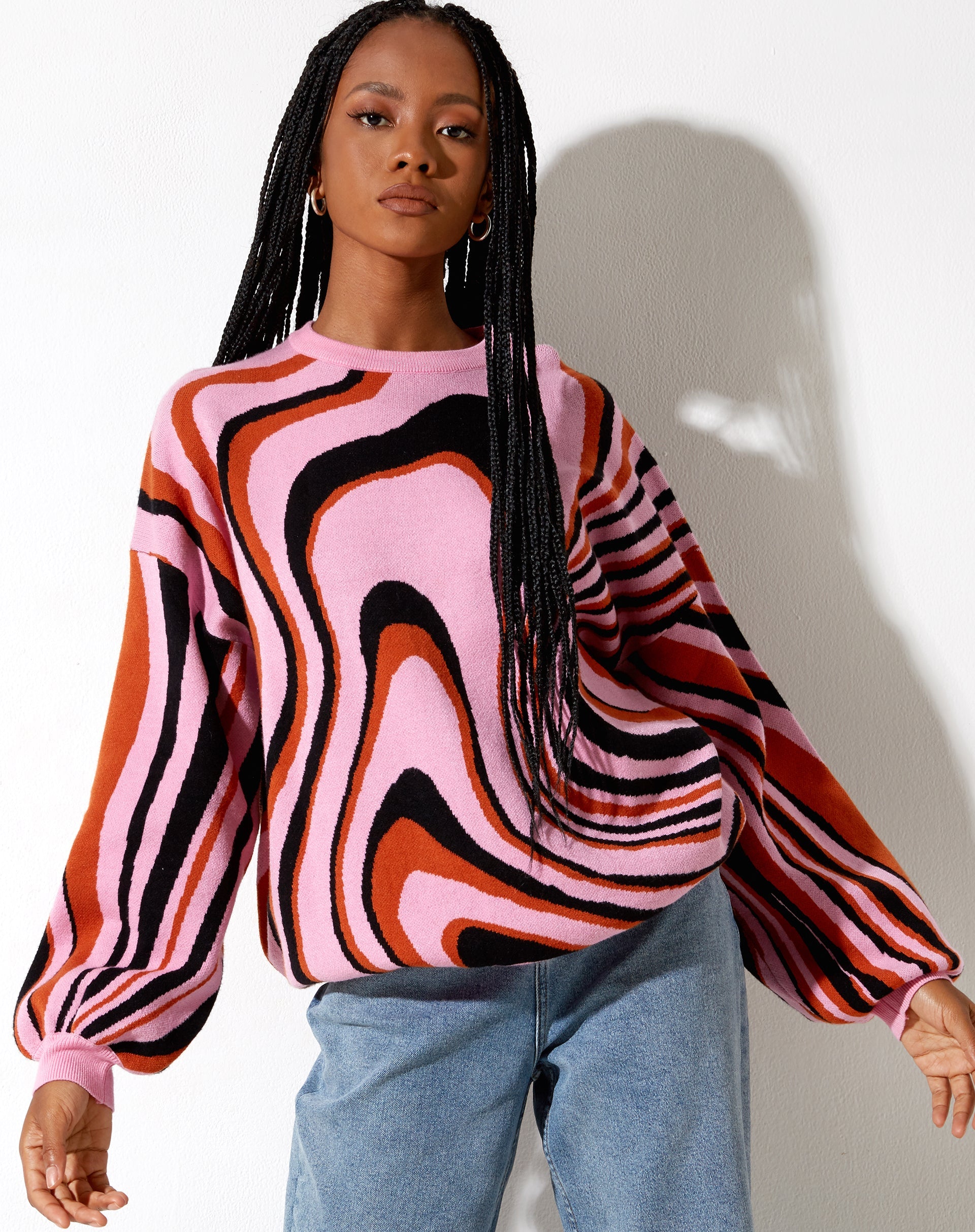 Image of Mably Jumper in Mega Ripple Pink