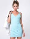 Image of Mae Bodycon Dress in Ribbed Powder Blue
