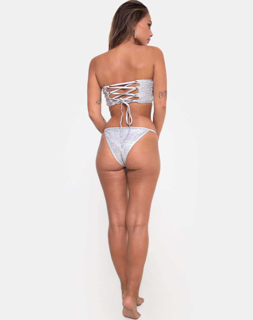 Image of Maise Bottom Bikini in Sequin Diamond Shine