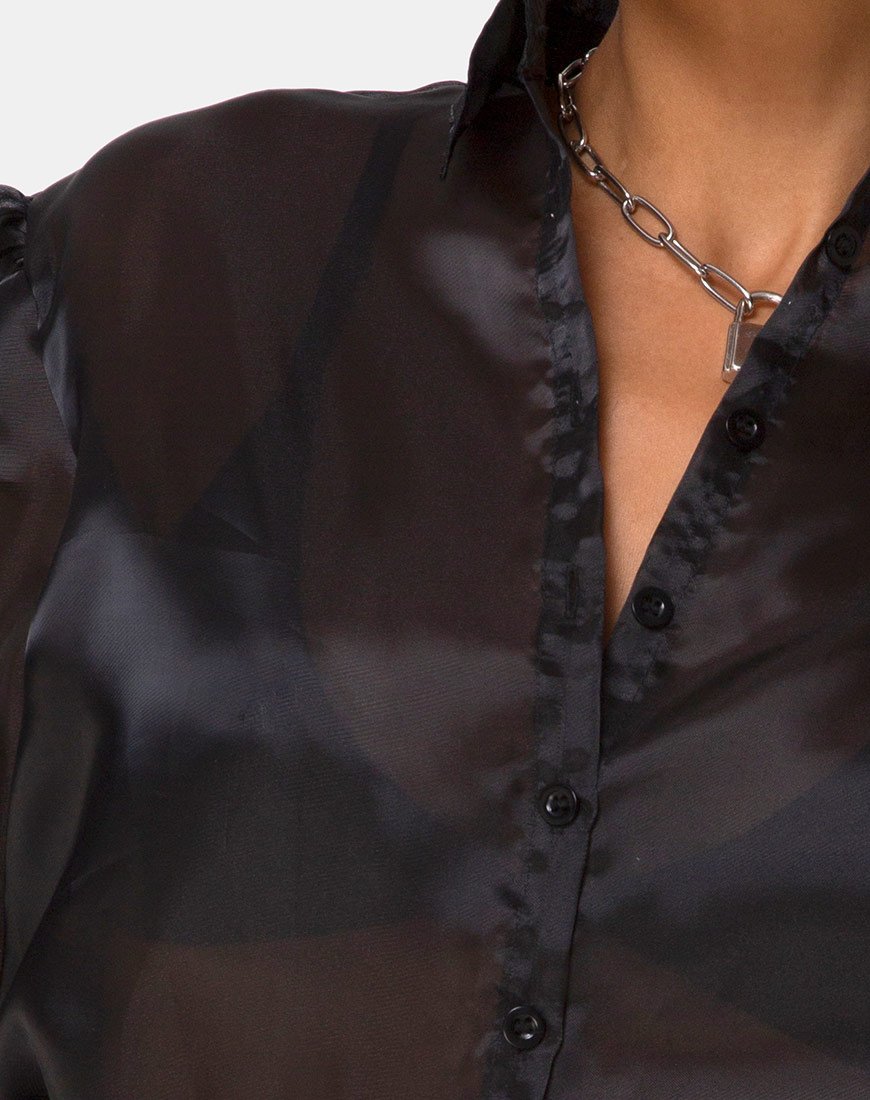 Image of Maloney Blouse in Organza Black