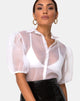 Image of Maloney Blouse in Organza White