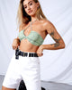 Image of Malta Crop Top in Lime Croc