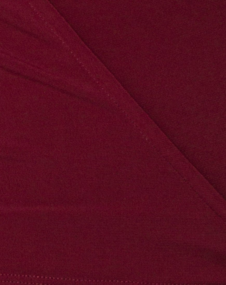 Image of Marche Wrap Top in Burgundy