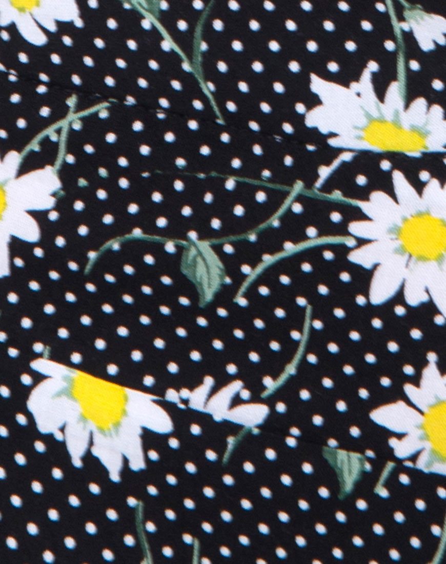 Image of Marleigh Crop Top in Polka Daisy Black
