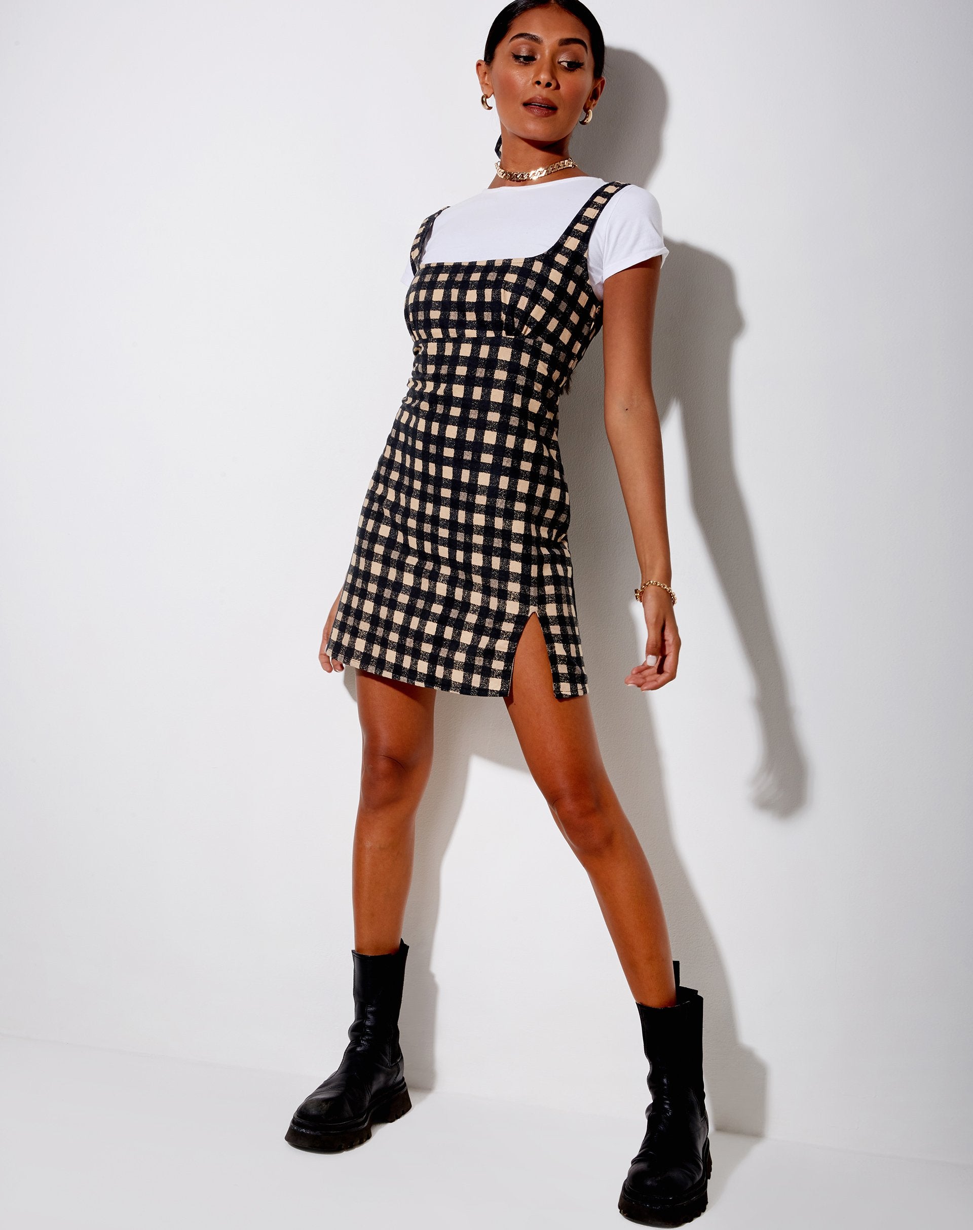 Image of Mehra Mini Dress in 90s Grunge Check