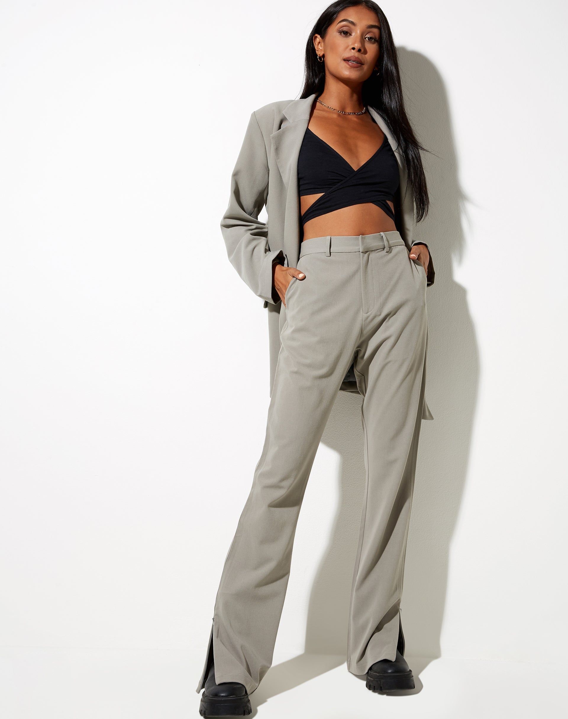 PLEATED WIDE-LEG WOOL TROUSERS curated on LTK