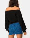 Image of Mini Broomy Skirt in Wild Cat Blue