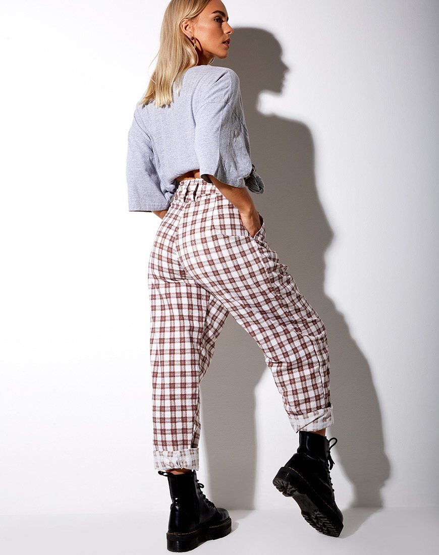 Image of Misca Trouser in Checkmate Brown