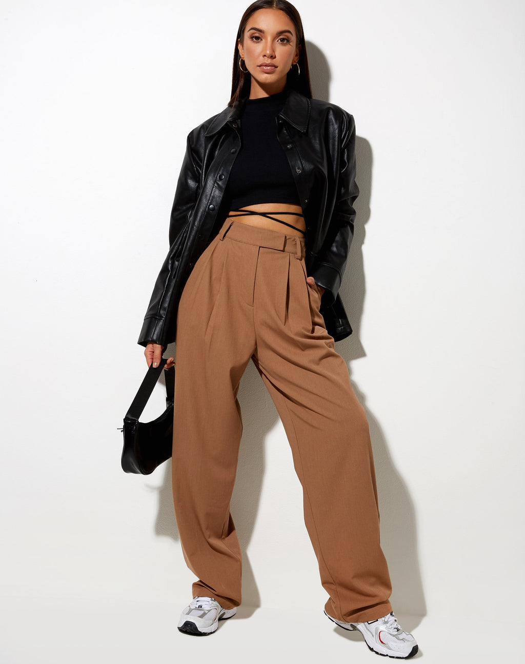 Misha Wide Leg Trouser in Tailoring Putty