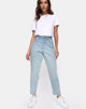 Image of Mom Jeans in Blue Wash