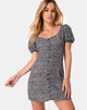 Image of Montero Dress in Ditsy Leopard Grey