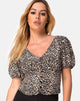 Image of Moria Top in Rar Leopard Brown