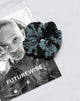Image of XL Scrunchie in Dragon Flower Black and Mint