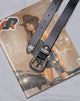 Image of Black Vintage Western Belt with Silver Buckle