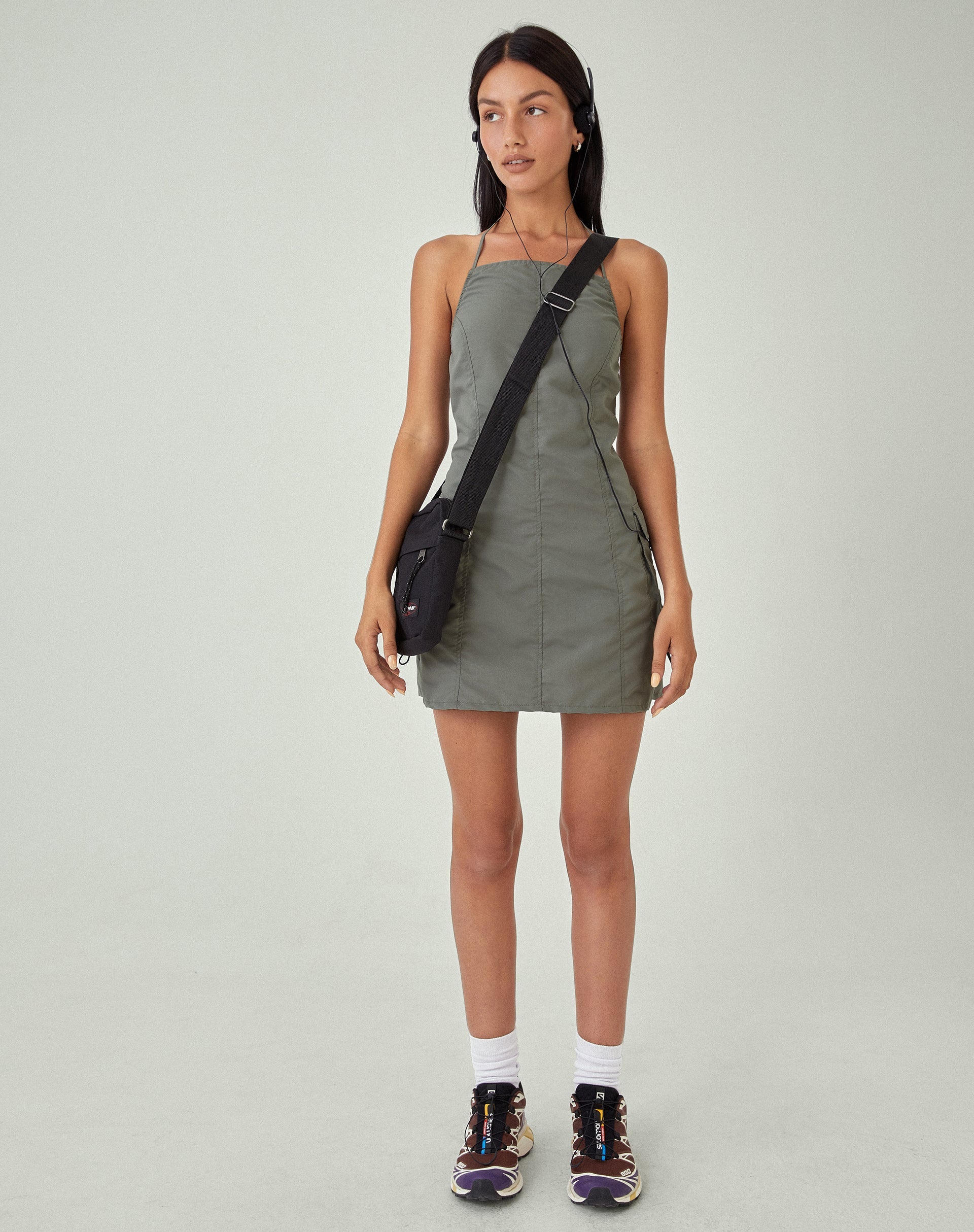 Image of MOTEL X JACQUIE Schmidt Mini Dress in Grey