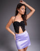 Image of Pelmo Mini Skirt in Woven Light Purple