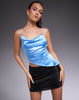 Image of Sipin Top in Satin Azure Blue