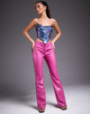 Image of Zyanna Flare Trouser in PU Hot Pink