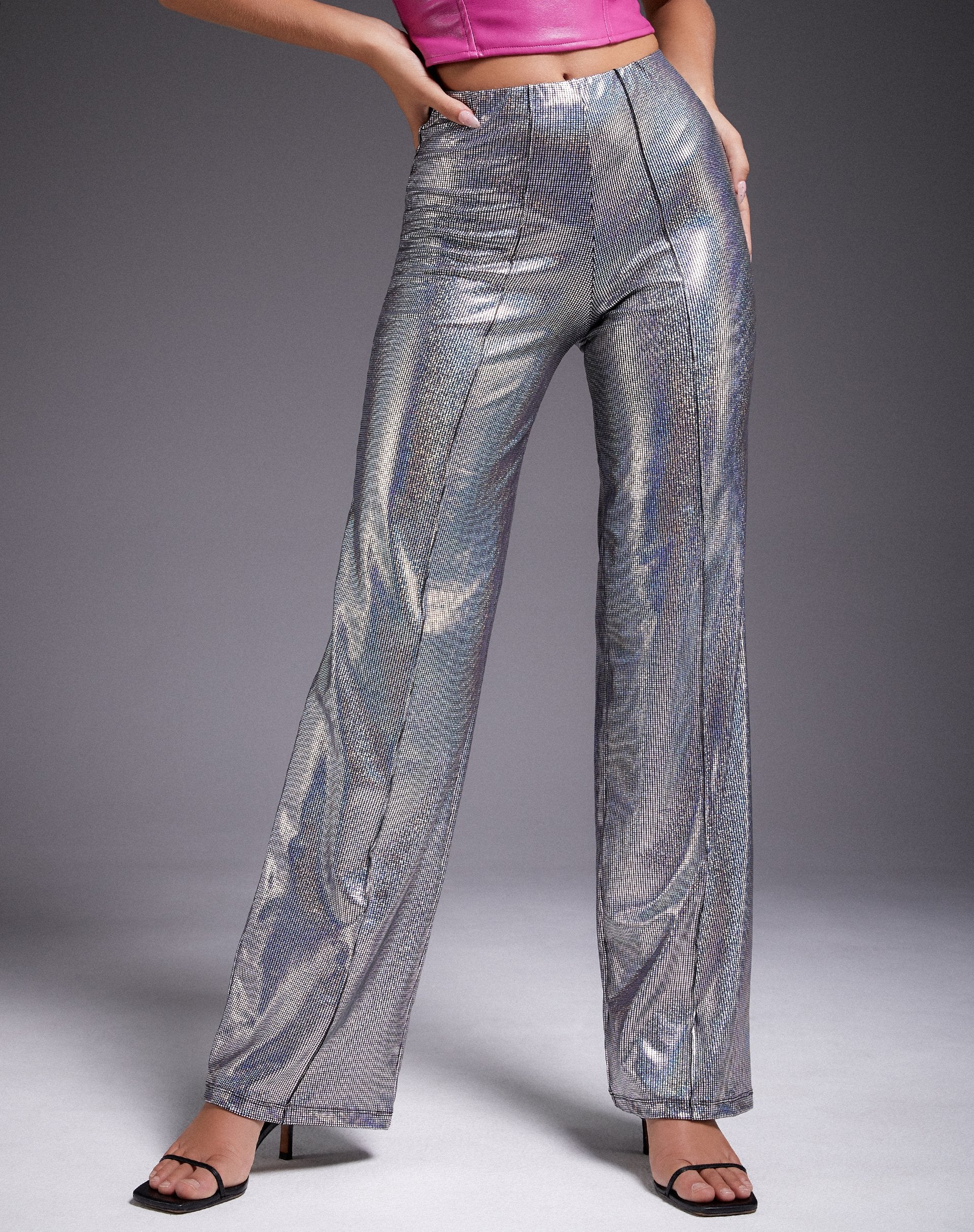 Image of Pista Trouser in Holographic Silver