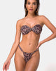 Image of Nakeela Bikini Top in Magic Leopard