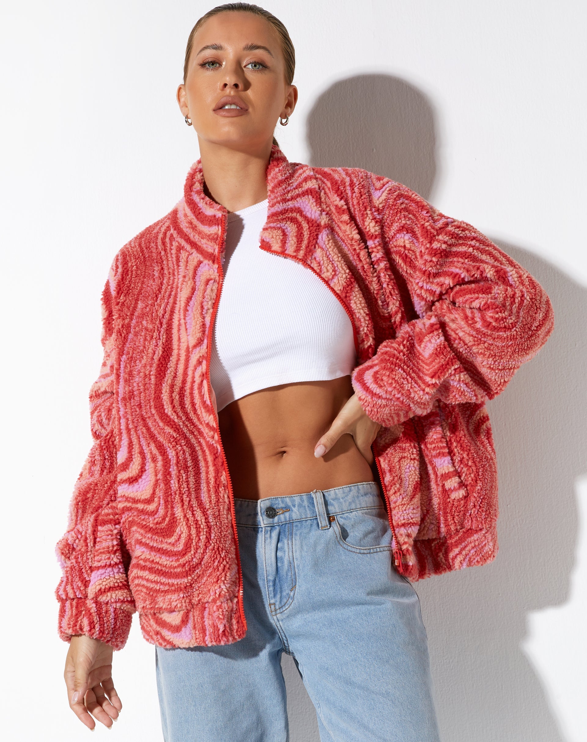 image of Nereo Jacket in Ripple Pink