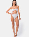 Image of Nima Bikini Bottom in Crinkle Rib White