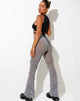 Image of Nizam Flare Trouser in Mesh Grey