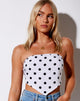 Image of Nolda Top in 80s Polka White