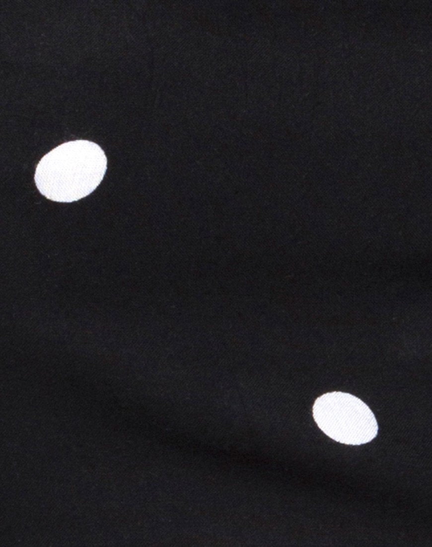 Image of Nolia Tube Top in Black and White Polkadot