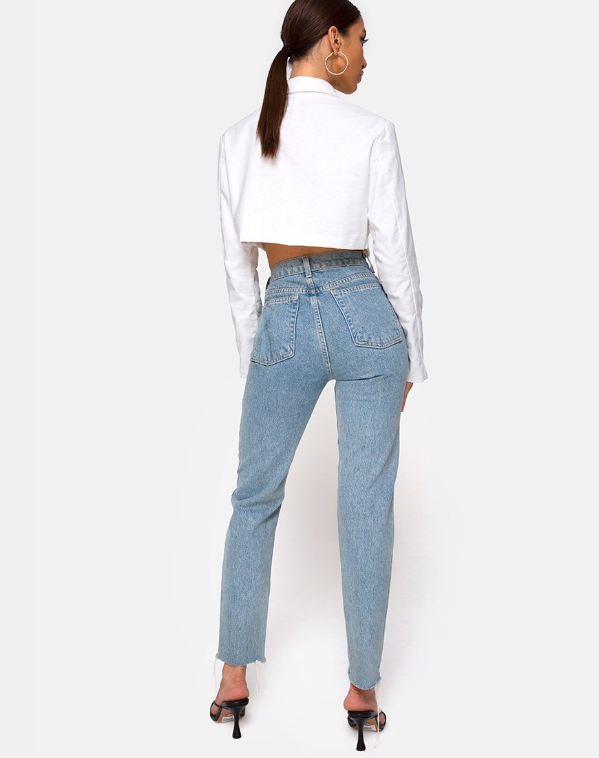 Image of Noly Cropped Blazer in Ivory