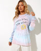 Image of Olivia Long Sleeve Tee in White Tie Dye Kindness Grow