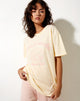 Image of Oversize Basic Tee in Buttercream Pearl Sands
