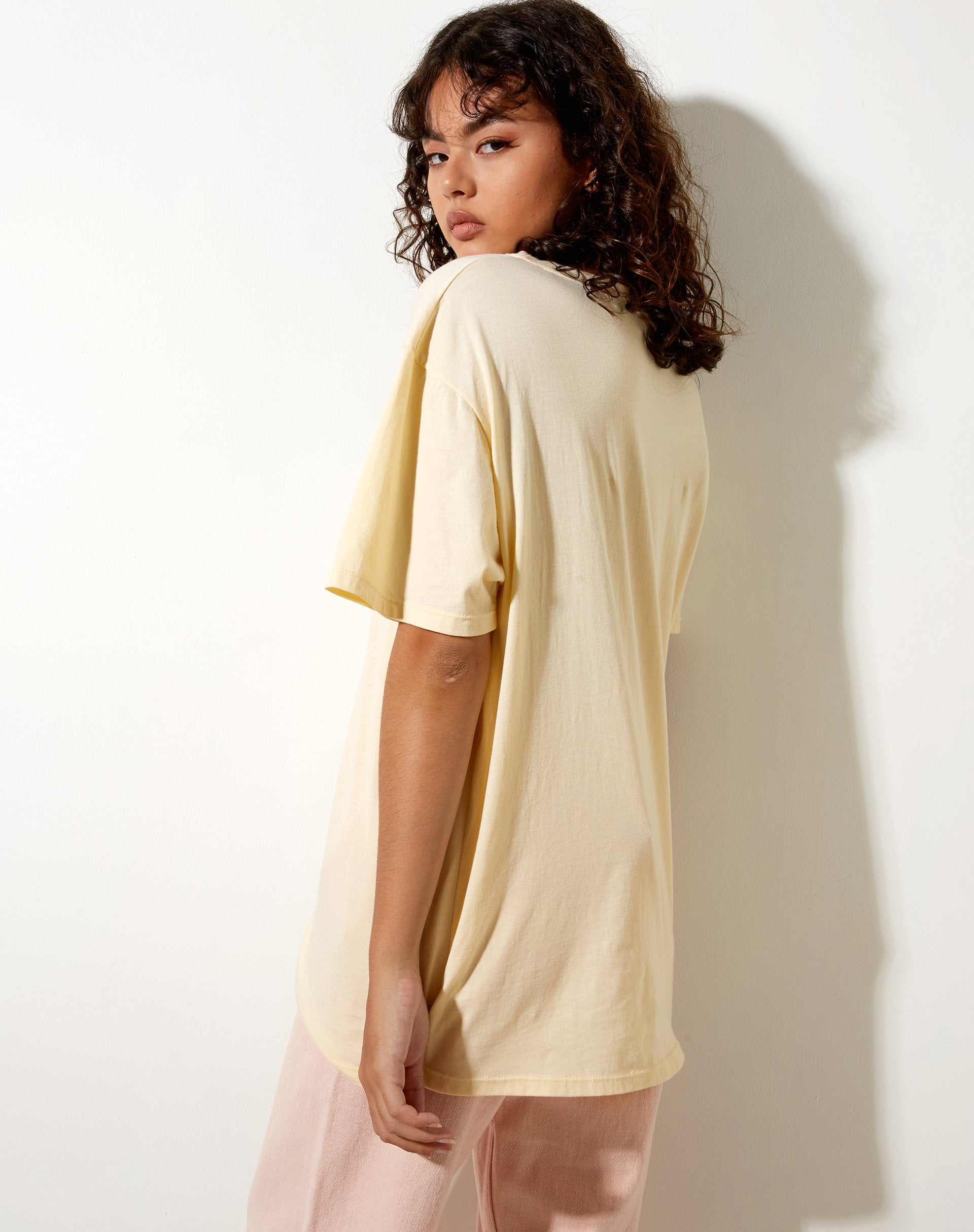 Image of Oversize Basic Tee in Buttercream Pearl Sands