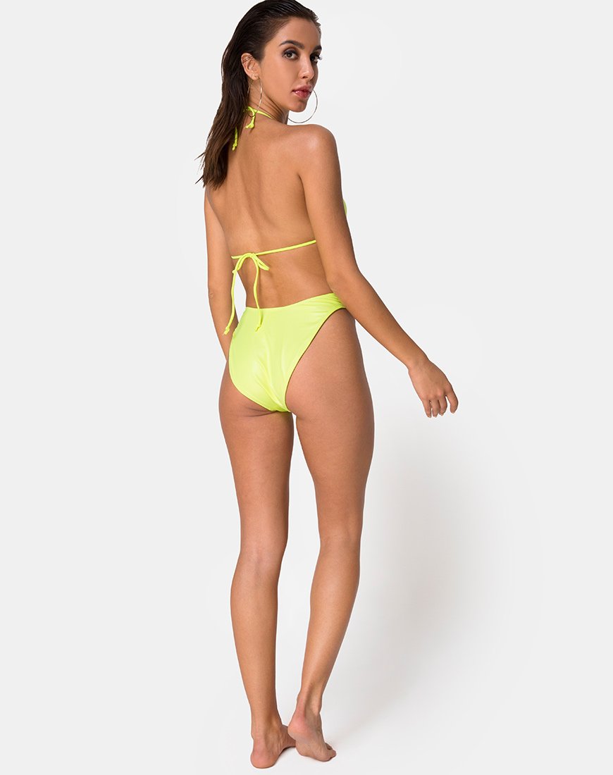 Image of Pami Bikini Top in Coated Lime