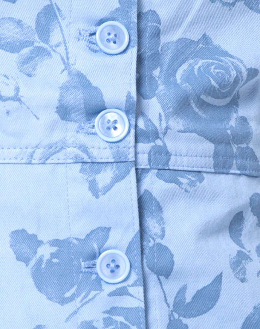 Image of Pana Pinafore Dress in Sky Rose