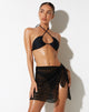 Image of Pao Mini Wave Knit Sarong in Black