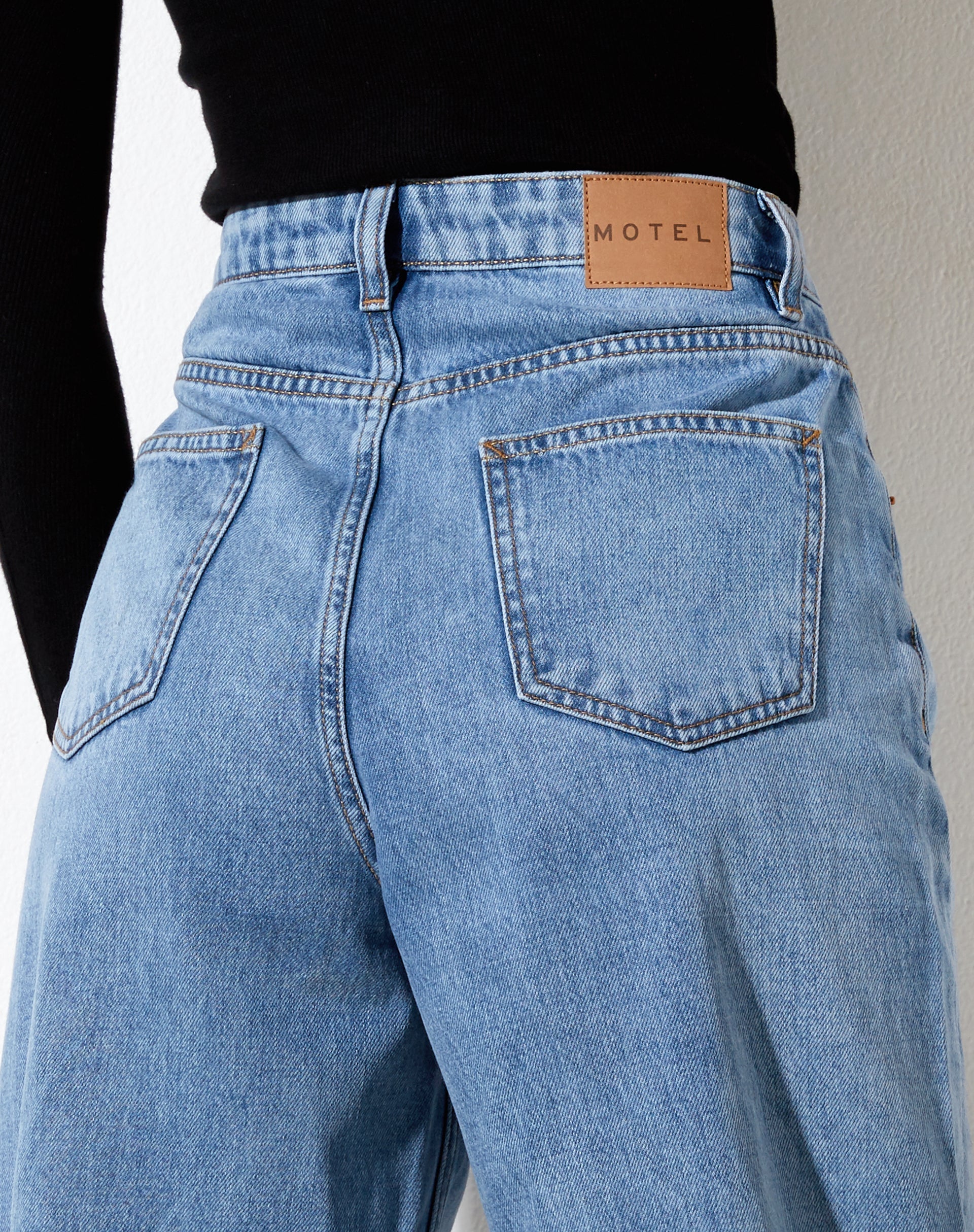 Image of Parallel Jeans in Tonal Light Wash Blue