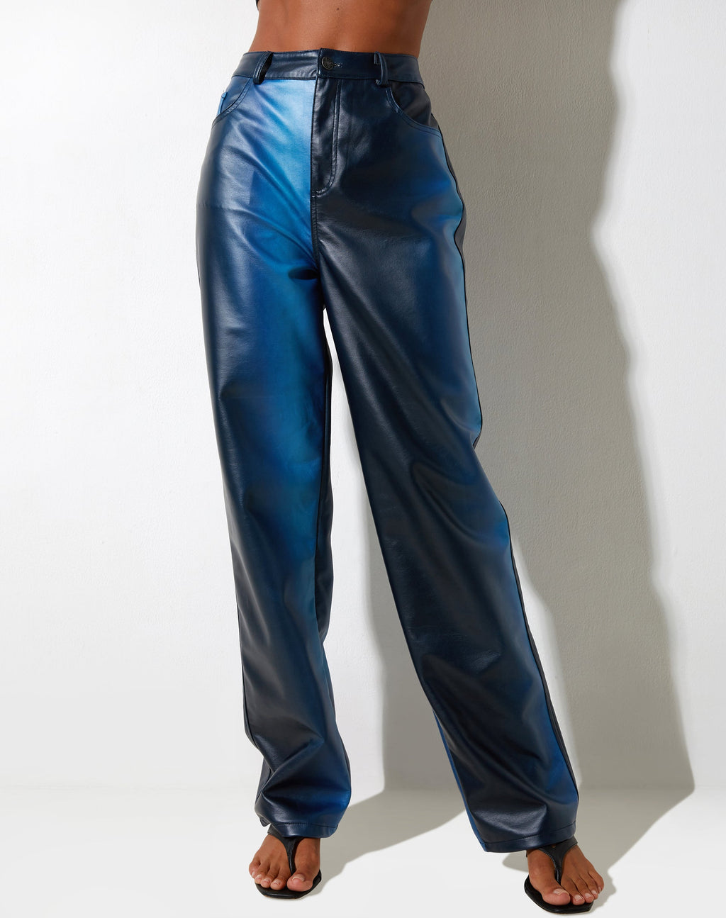 Parallel Trouser in PU Ombre Blue
