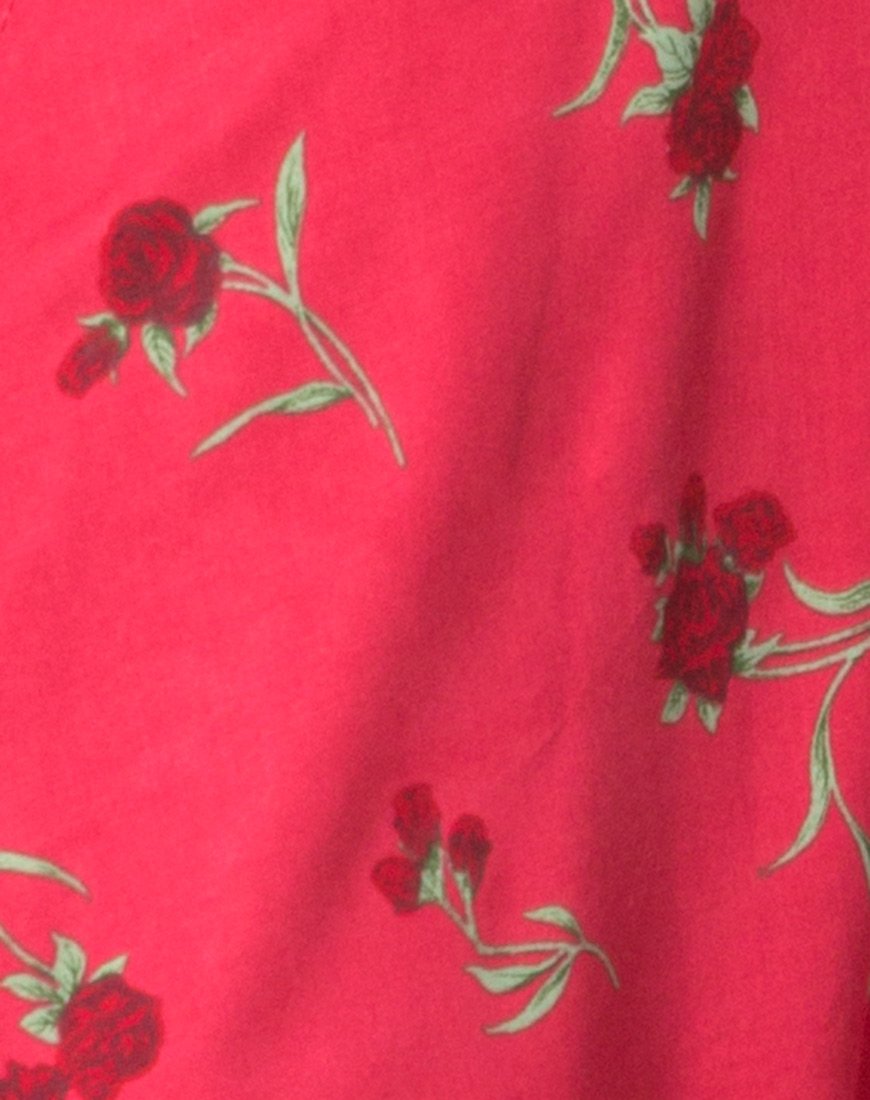 Image of Peky Tea Dress in Rouge Rose Pink