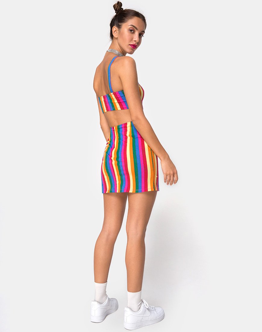 Image of Pelmo Mini Skirt in Good Times Stripe  X Princess Polly
