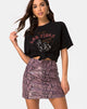 Image of Pelmo Mini Skirt in Snake Mauve