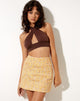 Image of Pelmo Mini Skirt in Flower Garden Yellow