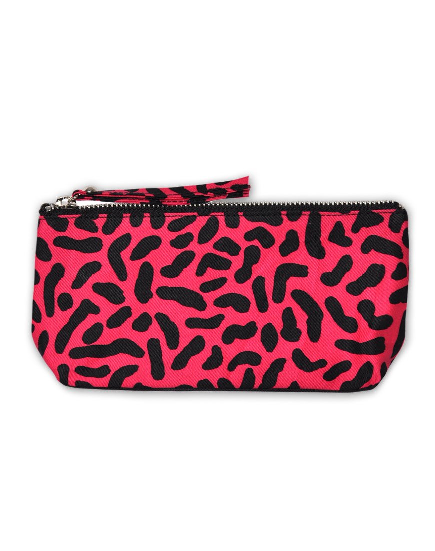 Image of Motel Zip Pencil Case in Internet Germs Black and Pink