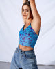 Image of Penika Cami Top in Mesh Butterfly Azure