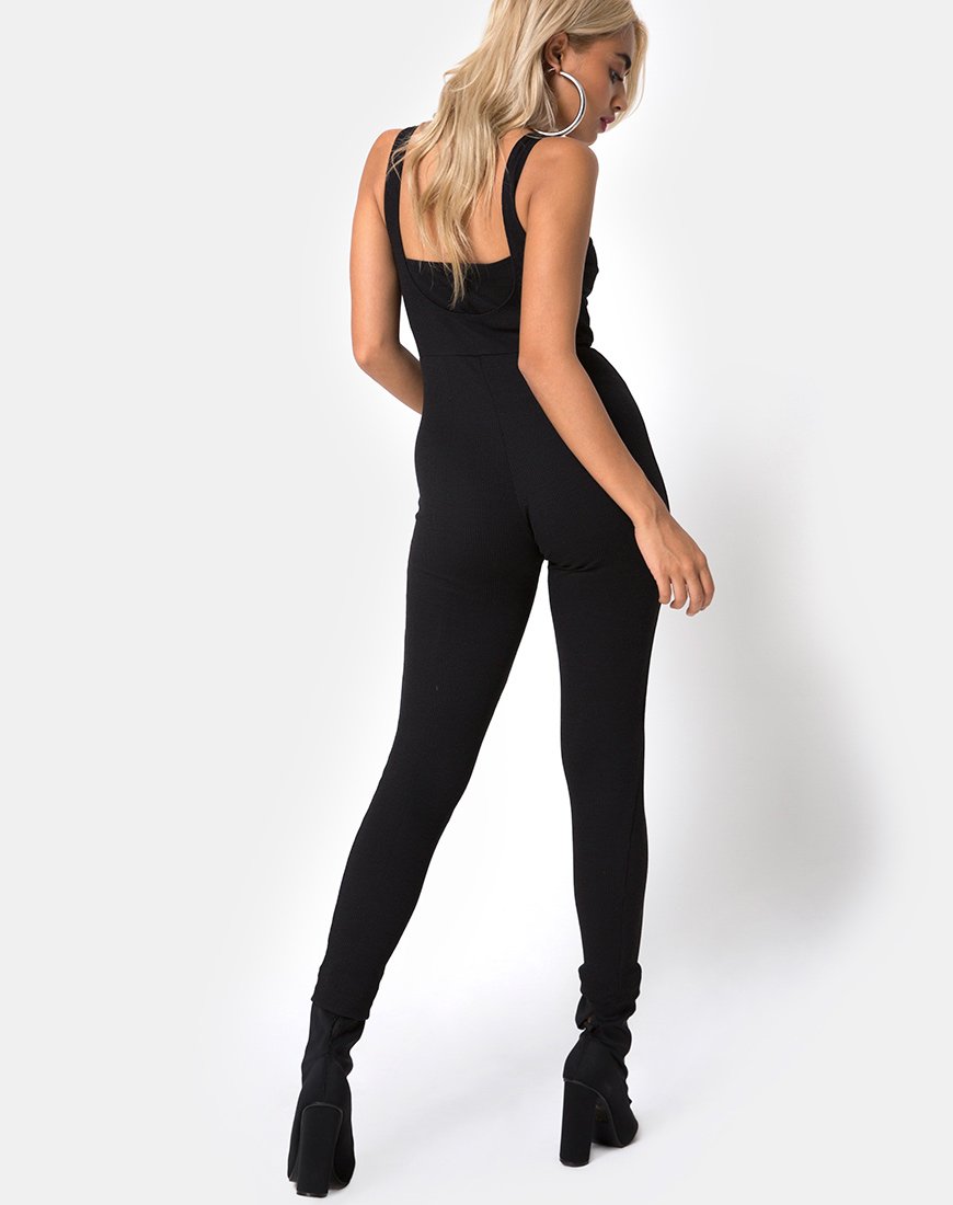 Image of Penold Unitard in Black with Silver Hook