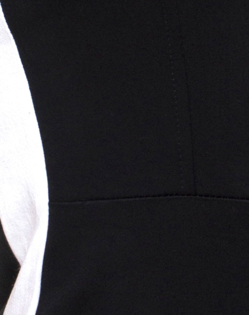 Image of Peyas Bodycon Dress in Black with White Stripe