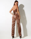 Image of MOTEL X IRIS Pikat Crop Top in Knit Brown
